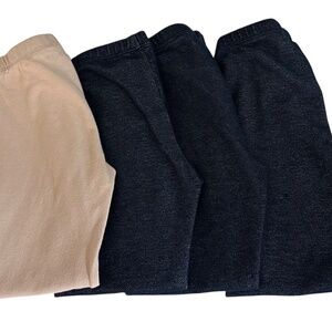 LOT (4) Old Navy Girls 4T / 4 Pants Leggings Jeans Blue Pink Stretch